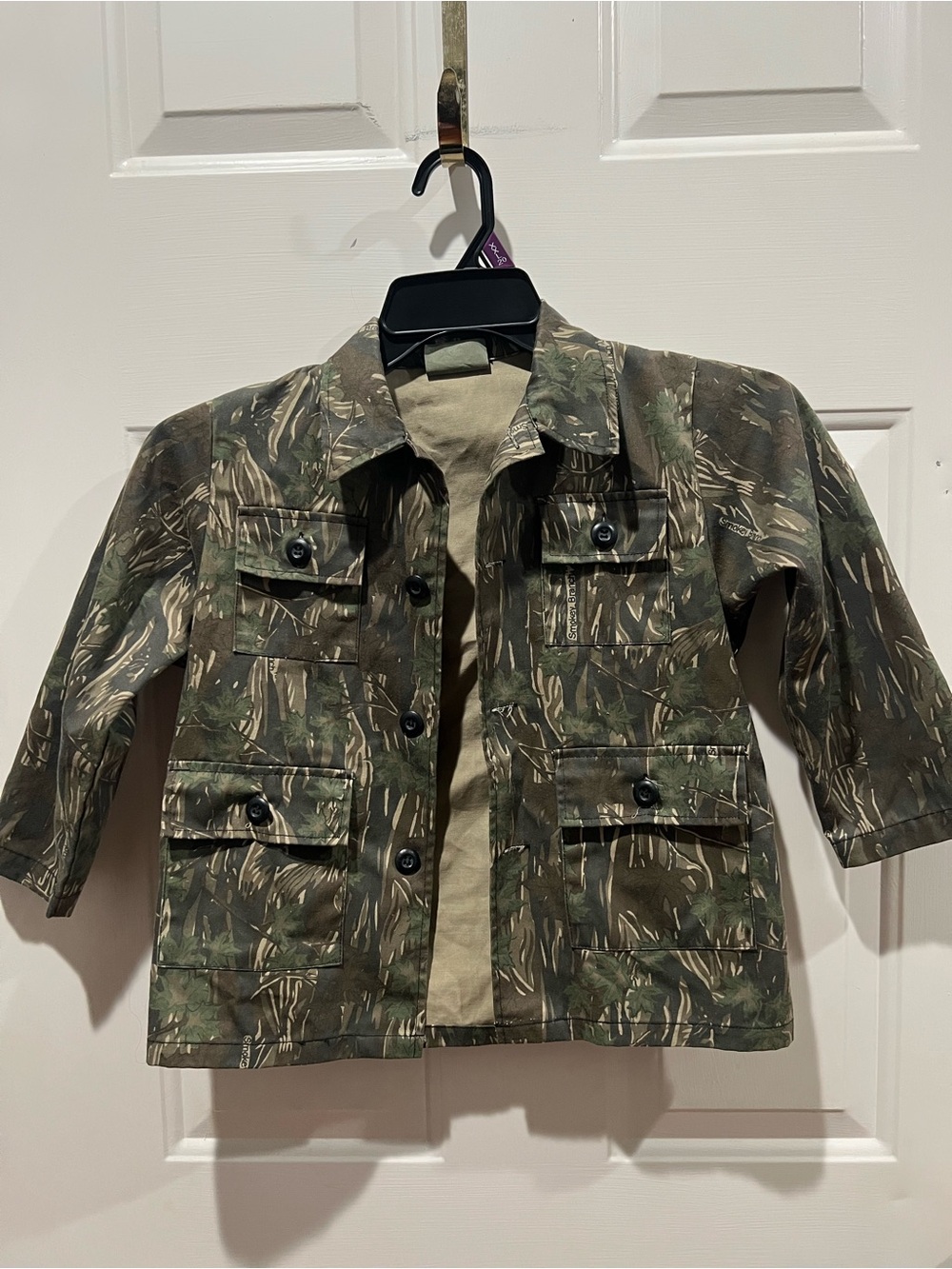 Kids' Camouflage Jean Jacket - Olive Green
